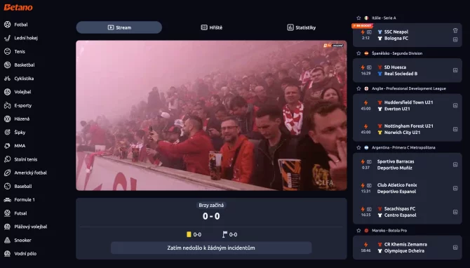 Slavia Praha vs. Viktoria Plzeň živě na Betano TV
